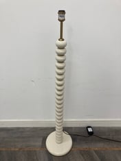 GREYSON HIGH-GLOSS LACQUERED FLOOR LAMP WITH ANTIQUE BRASS DETAIL (NO LIGHT SHADE) RRP- £850 (COLLECTION OR OPTIONAL DELIVERY)