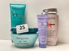 4 X ASSORTED KERASTASE BEAUTY PRODUCTS TO INCLUDE LENGTH STRENGTHENING CONDITIONER 200ML (DELIVERY ONLY)