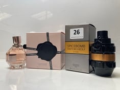 2 X ASSORTED VIKTOR & ROLF EAU DE PARFUMS TO INCLUDE SPICEBOMB 50ML TOTAL RRP- £110 (DELIVERY ONLY)