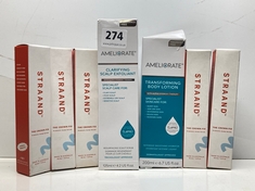 7 X ASSORTED BEAUTY PRODUCTS TO INCLUDE AMELIORATE CLARIFYING SCALP EXFOLIANT 125ML (DELIVERY ONLY)