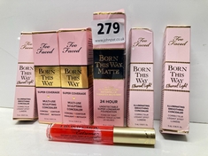 7 X ASSORTED TOO FACED PRODUCTS TO INCLUDE BORN THIS WAY ILLUMINATING SMOOTHING CONCEALER 5ML (DELIVERY ONLY)