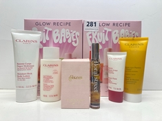 8 X ASSORTED BEAUTY PRODUCTS TO INCLUDE CLARINS AROMA TONIC BATH & SHOWER CONCENTRATE 100ML (DELIVERY ONLY)