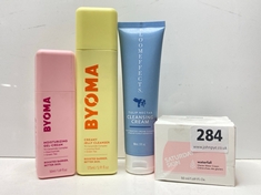 4 X ASSORTED BEAUTY PRODUCTS TO INCLUDE BYOMA CREAMY JELLY CLEANSER 175ML (DELIVERY ONLY)