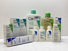 11 X ASSORTED CERAVE PRODUCTS TO INCLUDE HYDRATING CREAM-TO-FOAM CLEANSER 15ML (DELIVERY ONLY)