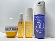 4 X ASSORTED SOL DE JANEIRO PRODUCTS TO INCLUDE CHEIROSA 59 PERFUME MIST 240ML (DELIVERY ONLY)