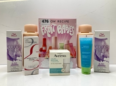 8 X ASSORTED BEAUTY ITEMS TO INCLUDE AVEENO CLAM+ RESTORE MOISTURISER (DELIVERY ONLY)