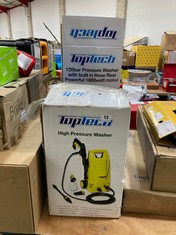 TOP TECH 1800W PRESSURE WASHER WITH INTEGRATED HOSE REEL 120 BAR 529771521 TO INCLUDE TOP TECH HIGH PRESSURE WASHER 546771150 (DELIVERY ONLY)