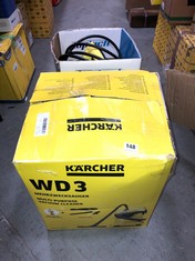 KARCHER WD3 TOUGH VAC WITH CAR CLEANING ACCESSORIES BUNDLE 1.628-119.0 - RRP £129 TO INCLUDE TOP TECH HIGH PRESSURE WASHER 546771150 (DELIVERY ONLY)