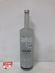 SUPERB MAGNUM VODKA 3L ABV 37.5% (PLEASE NOTE: 18+YEARS ONLY. STRICTLY NO COURIER REQUESTS. COLLECTIONS FROM BA SALEROOM FROM THURSDAY 13TH - WEDNESDAY 19TH JUNE 2024 ONLY)