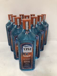 10 X BOTTLES OF BOMBAY SAPPHIRE SUNSET SPECIAL EDITION 70CL ABV 43% (PLEASE NOTE: 18+YEARS ONLY. STRICTLY NO COURIER REQUESTS. COLLECTIONS FROM BA SALEROOM FROM THURSDAY 13TH - WEDNESDAY 19TH JUNE 20