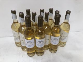 12 X BOTTLES OF JURANCON WINE (PLEASE NOTE: 18+YEARS ONLY. STRICTLY NO COURIER REQUESTS. COLLECTIONS FROM BA SALEROOM FROM THURSDAY 13TH - WEDNESDAY 19TH JUNE 2024)