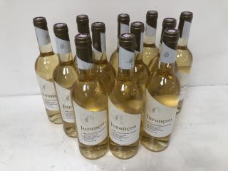 12 X BOTTLES OF JURANCON WINE (PLEASE NOTE: 18+YEARS ONLY. STRICTLY NO COURIER REQUESTS. COLLECTIONS FROM BA SALEROOM FROM THURSDAY 13TH - WEDNESDAY 19TH JUNE 2024)