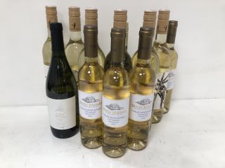 12 X ASSORTED BOTTLES OF WINE TO INCLUDE CIENTOQUINCE, SARGA BORHAZ AND SOL DE CHILE (PLEASE NOTE: 18+YEARS ONLY. STRICTLY NO COURIER REQUESTS. COLLECTIONS FROM BA SALEROOM FROM THURSDAY 13TH - WEDNE