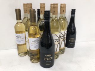 12 X ASSORTED BOTTLES OF WINE TO INCLUDE SARGA BORHAZ, STEIERMARK AND DE BORTOLI (PLEASE NOTE: 18+YEARS ONLY. STRICTLY NO COURIER REQUESTS. COLLECTIONS FROM BA SALEROOM FROM THURSDAY 13TH - WEDNESDAY