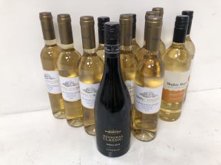 12 X ASSORTED BOTTLES OF WINE TO INCLUDE MIGHTY MURRAY, DE BORTOLI AND STEIERMARK (PLEASE NOTE: 18+YEARS ONLY. STRICTLY NO COURIER REQUESTS. COLLECTIONS FROM BA SALEROOM FROM THURSDAY 13TH - WEDNESDA