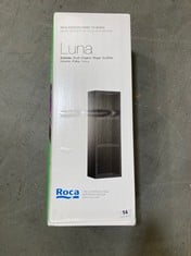 3 X ROCA LUNA BATHROOM SHELF UNIT APPROX 200 X 600MM IN ANTHRACITE - ITEM NO. 856842153 - TOTAL LOT RRP £449 (COLLECTION OR OPTIONAL DELIVERY)