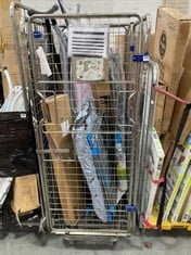 CAGE OF ASSORTED ITEMS TO INCLUDE LIVIVO 4 ARM ROTARY CLOTHES AIRER (CAGE NOT INCLUDED) (COLLECTION OR OPTIONAL DELIVERY)