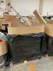 PALLET OF ASSORTED ITEMS TO INCLUDE ORION 240CM ANTIQUE BRASS POLE SET (COLLECTION OR OPTIONAL DELIVERY)