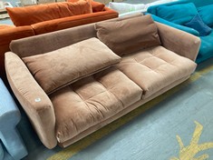 LARGE BANOFFEE SOFA IN TREACLE SPONGE CLEVER VELVET - RRP £2545 (COLLECTION OR OPTIONAL DELIVERY)