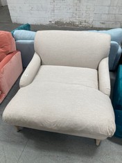 PUDDING LOVE SEAT CHAISE IN THATCH HOUSE FABRIC - RRP £1345 (COLLECTION OR OPTIONAL DELIVERY)