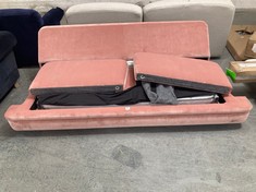 SQUISHAROO SOFA BED LARGE IN FLUSHED CHEEK CLEVER VELVET - RRP £4475 (COLLECTION OR OPTIONAL DELIVERY)