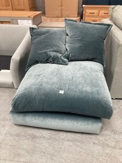 WODGE SINGLE SEAT IN SOPPING SEAGRASS CLEVER VELVET - RRP £1195 (COLLECTION OR OPTIONAL DELIVERY)
