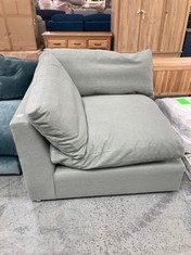 PILLOW NAP CORNER UNIT IN GREEN FABRIC (COLLECTION OR OPTIONAL DELIVERY)