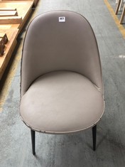 QUEBEC TAUPE FAUX LEATHER CURVED DINING CHAIR RRP £155 (COLLECTION OR OPTIONAL DELIVERY)