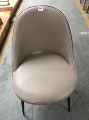 QUEBEC TAUPE FAUX LEATHER CURVED DINING CHAIR RRP £155 (COLLECTION OR OPTIONAL DELIVERY)