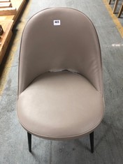 QUEBEC TAUPE FAUX LEATHER CURVED DINING CHAIR RRP £155 (COLLECTION OR OPTIONAL DELIVERY)