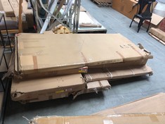 PALLET OF ASSORTED FURNITURE ITEMS/PARTS TO INCLUDE CADDO FABRIC UPHOLSTERED OTTOMAN BED FRAME PARTS (COLLECTION OR OPTIONAL DELIVERY) (KERBSIDE PALLET DELIVERY)