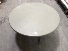 CIRCULAR COFFEE METAL COFFEE TABLE IN GREEN (COLLECTION OR OPTIONAL DELIVERY)