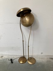 2 X TALL BRASS FLOOR LAMP (COLLECTION OR OPTIONAL DELIVERY)