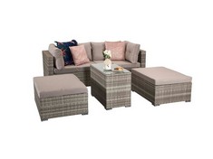 SIGNATURE WEAVE HARPER STACKABLE SOFA SET IN GREY - MODEL: HARP0288 - RRP £1025 (COLLECTION OR OPTIONAL DELIVERY)