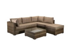 SIGNATURE WEAVE SAVANNAH CORNER SOFA IN MIXED BROWN - MODEL: SAVA0094 - RRP £1212 (COLLECTION OR OPTIONAL DELIVERY)