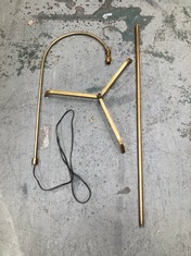 LOOP OVER FLOOR LAMP IN ANTIQUE BRASS (COLLECTION OR OPTIONAL DELIVERY)