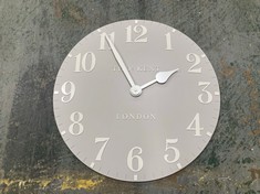 3 X THOMAS KENT CLOCK 20'' ARABIC WALL CLOCK IN DOVE GREY (COLLECTION OR OPTIONAL DELIVERY)