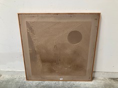 CONCRETE EFFECT FRAMED ART WITH NATURAL FRAME (COLLECTION OR OPTIONAL DELIVERY)