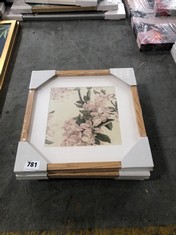 VINTAGE BLOSSOM 4PCS FRAMED ART (COLLECTION OR OPTIONAL DELIVERY)