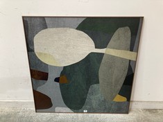 ABSTRACT SHAPE FRAMED PRINT WITH BROWN FRAME (COLLECTION OR OPTIONAL DELIVERY)