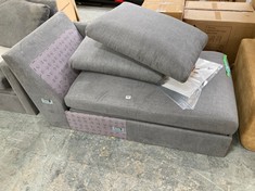 2 SEATER END SOFA PART IN DARK GREY FABRIC (PART ONLY) (COLLECTION OR OPTIONAL DELIVERY)