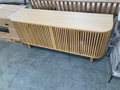 JOHN LEWIS SLATTED TV STAND SIDEBOARD IN OAK - RRP £699 (COLLECTION OR OPTIONAL DELIVERY)