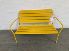 JOHN LEWIS GARDEN METAL SOFA IN YELLOW - RRP £129 (COLLECTION OR OPTIONAL DELIVERY)