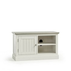 BROMPTON PAINTED ACACIA AND ASH TOP SMALL TV UNIT IN SOLID HARDWOOD - ITEM NO. BPT006 - RRP £370 (COLLECTION OR OPTIONAL DELIVERY)