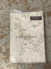 LAURA ASHLEY ONE PAIR OF FULLY LINED EYELET CURTAINS - SAGE - SIZE 162X137CM (DELIVERY ONLY)