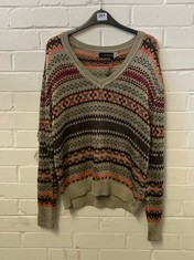 LAUREN RALPH LAUREN MINCLAIRE LONG SLEEVE JUMPER - MULTI - SIZE L RRP £279 (DELIVERY ONLY)