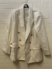 JOHN LEWIS WOMEN'S WHITE BLAZER UK 20 RRP £125 (DELIVERY ONLY)