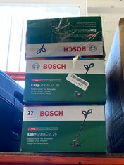 3 X BOSCH EASYGRASSCUT 26 CORDED GRASS TRIMMER (DELIVERY ONLY)