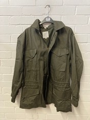 JOHN LEWIS WOMEN'S CONTEMPORARY TRENCH COAT - OLIVE GREEN UK 14 (DELIVERY ONLY)