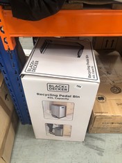 BLACK + DECKER 40L RECYCLING PEDAL BIN (DELIVERY ONLY)